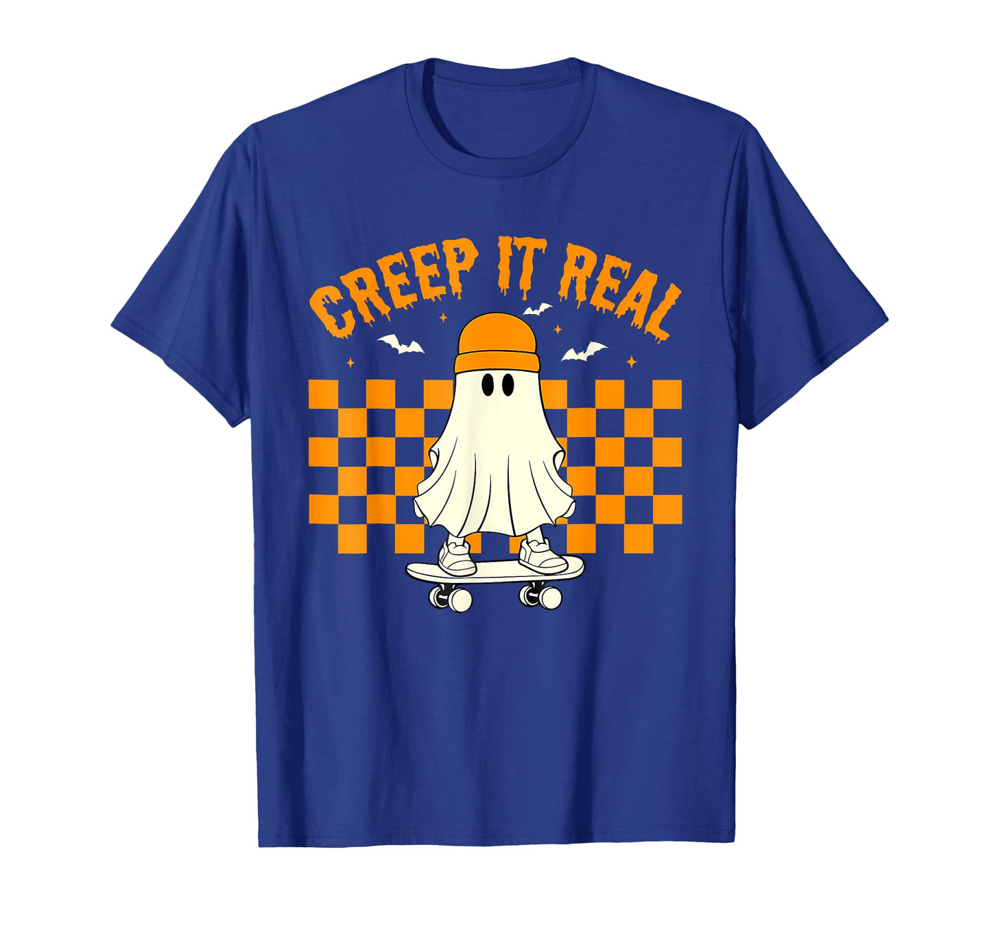 Creep It Real Ghost Skater Halloween Costume Men Boys Kids T-Shirt