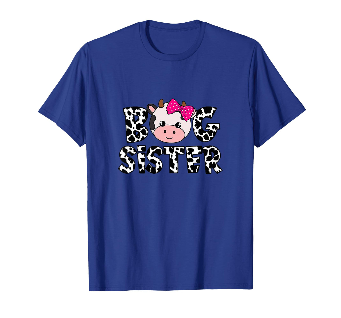 Big Sister Farm Life Cow Lover Big Sis Sibling Matching T-Shirt
