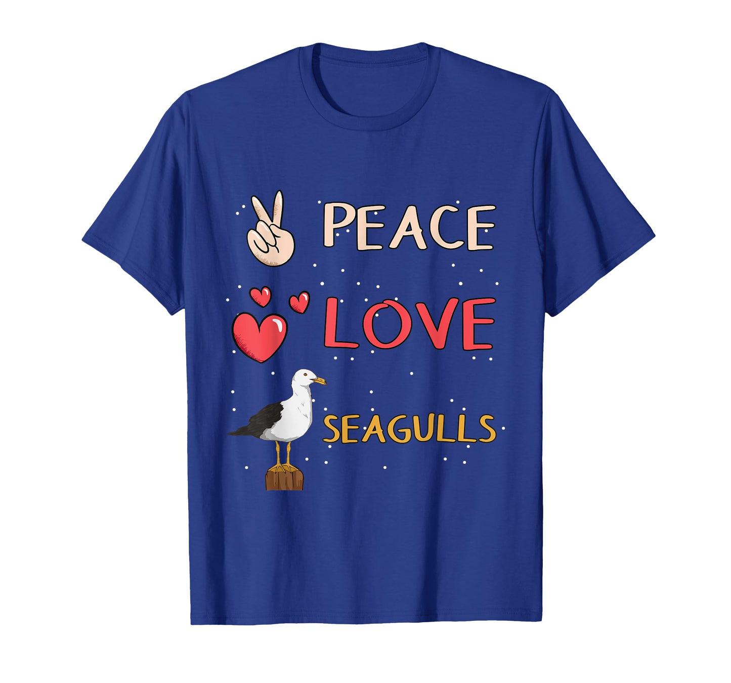 Seagull Sea Gulls Peace Love Seagulls T-Shirt