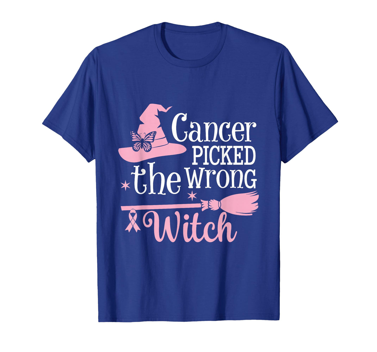 Cancer Picked The Wrong Witch Breast Cancer Awareness T-Shirt