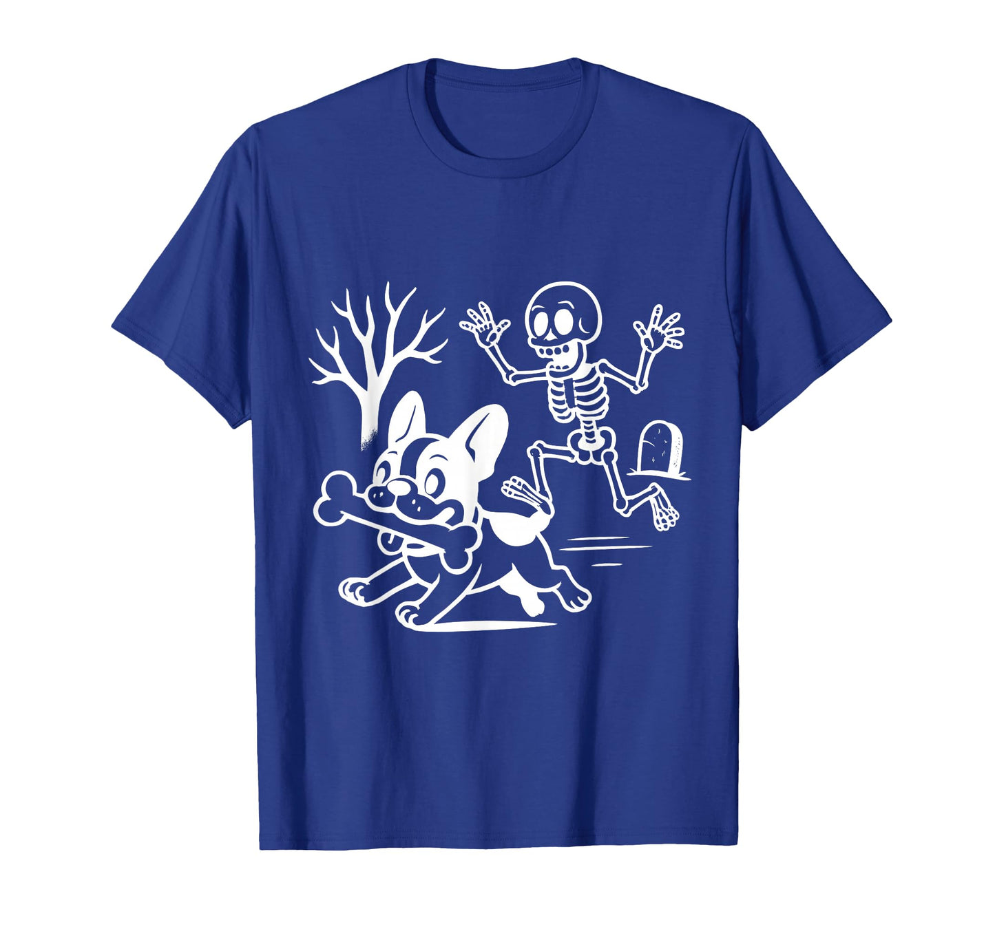 Funny Halloween French Bulldog Skeleton Spooky Season T-Shirt
