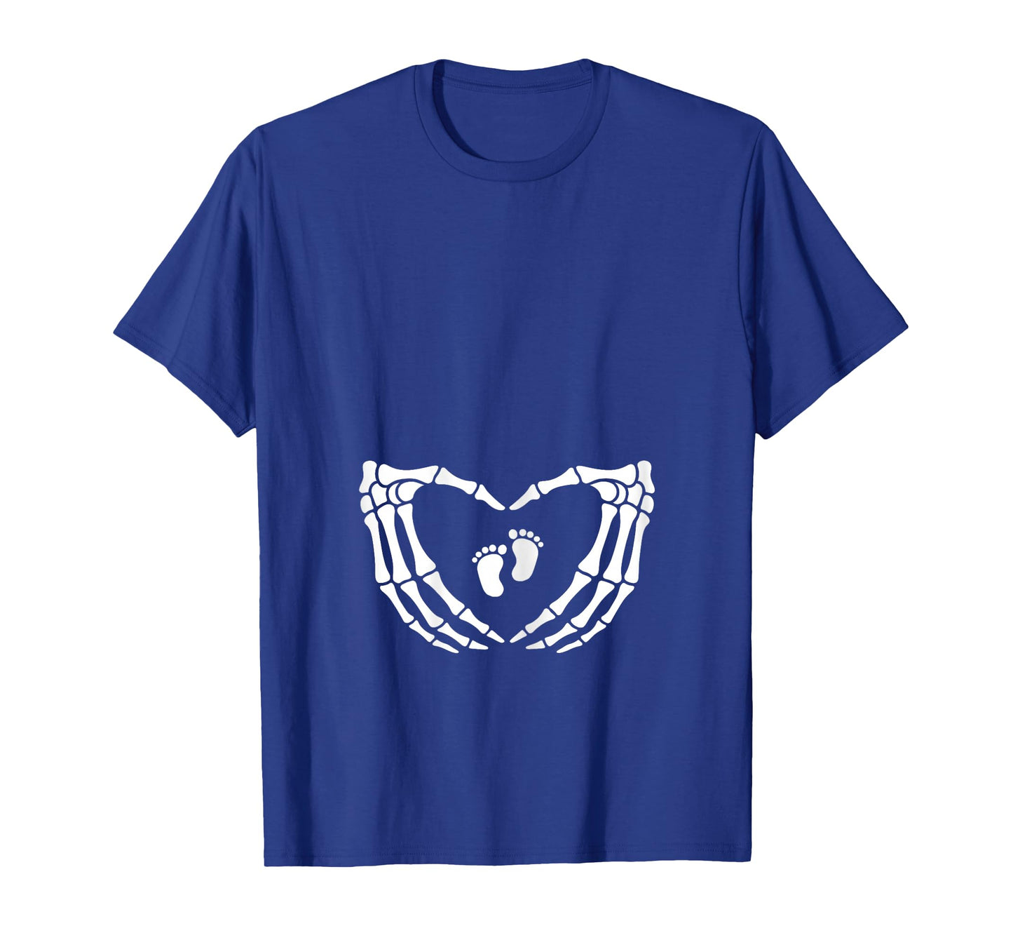 Skeleton Hand Pregnant Mom Halloween Pregnancy Announcement T-Shirt