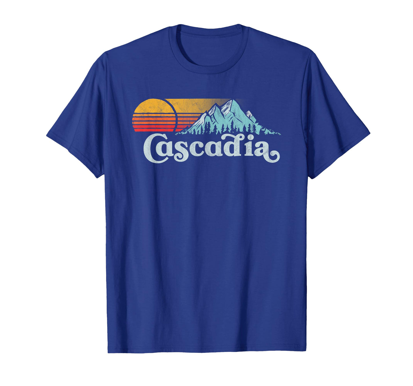 Mountain Life Outdoor Junkie Tees Vintage Cascadia Retro Distressed Vibe Mountains T-Shirt