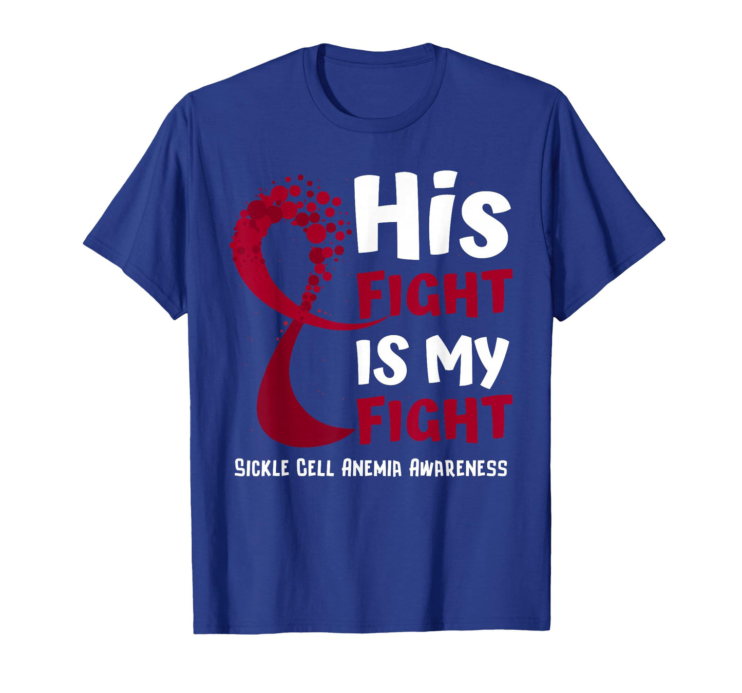 Sickle Cell Anemia Awareness Burgundy Ribbon Family Fighter T-Shirt