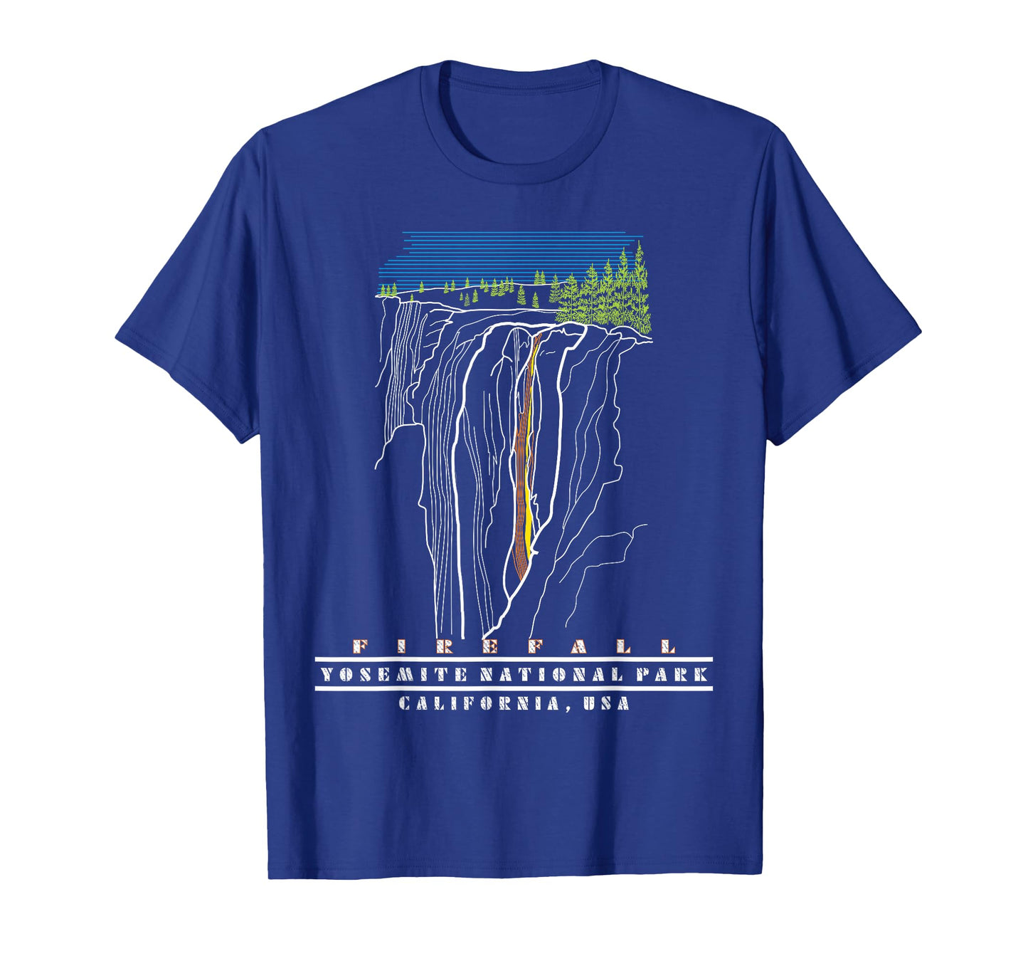 Yosemite Firefall California USA Horsetail Falls Souvenir T-Shirt