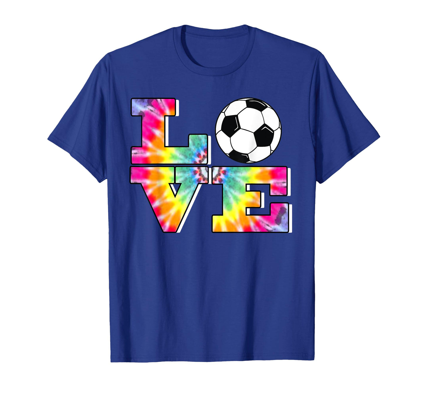 Soccer Tie Dye LOVE Multi Color Teen Girls T-Shirt