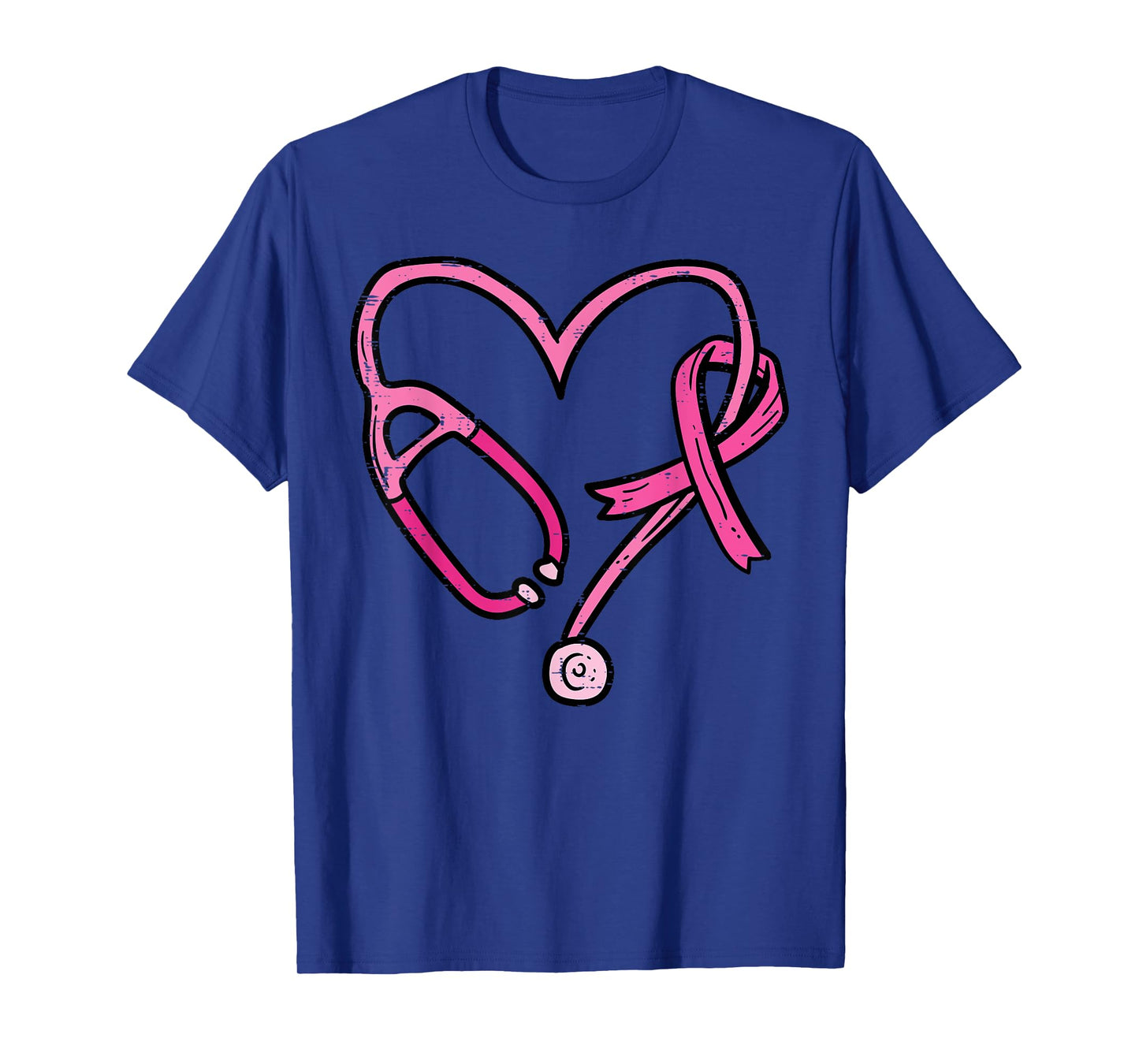 Pink Stethoscope Nurse Medical Breast Cancer Awareness Women T-Shirt
