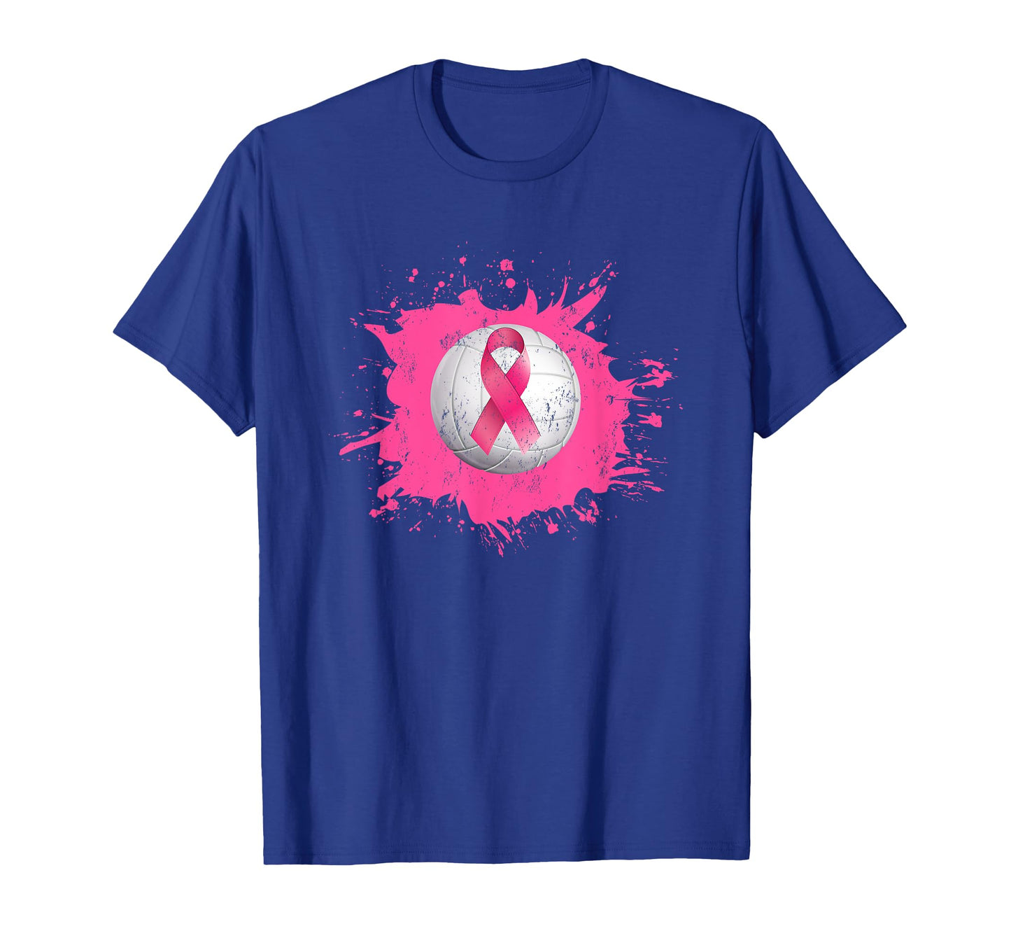 Volleyball Pink Ribbon Breast Cancer Awareness T-Shirt