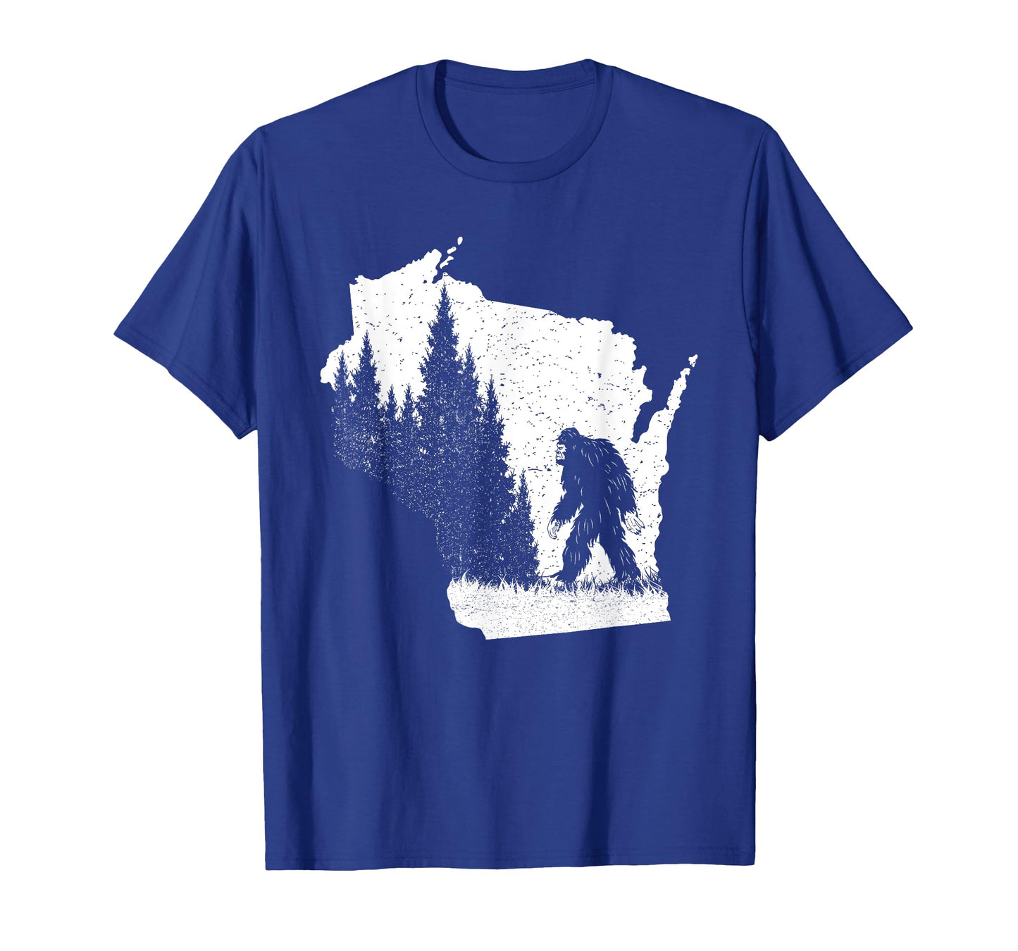 Wisconsin Bigfoot Pride Sasquatch Silhouette Forest Lovers T-Shirt