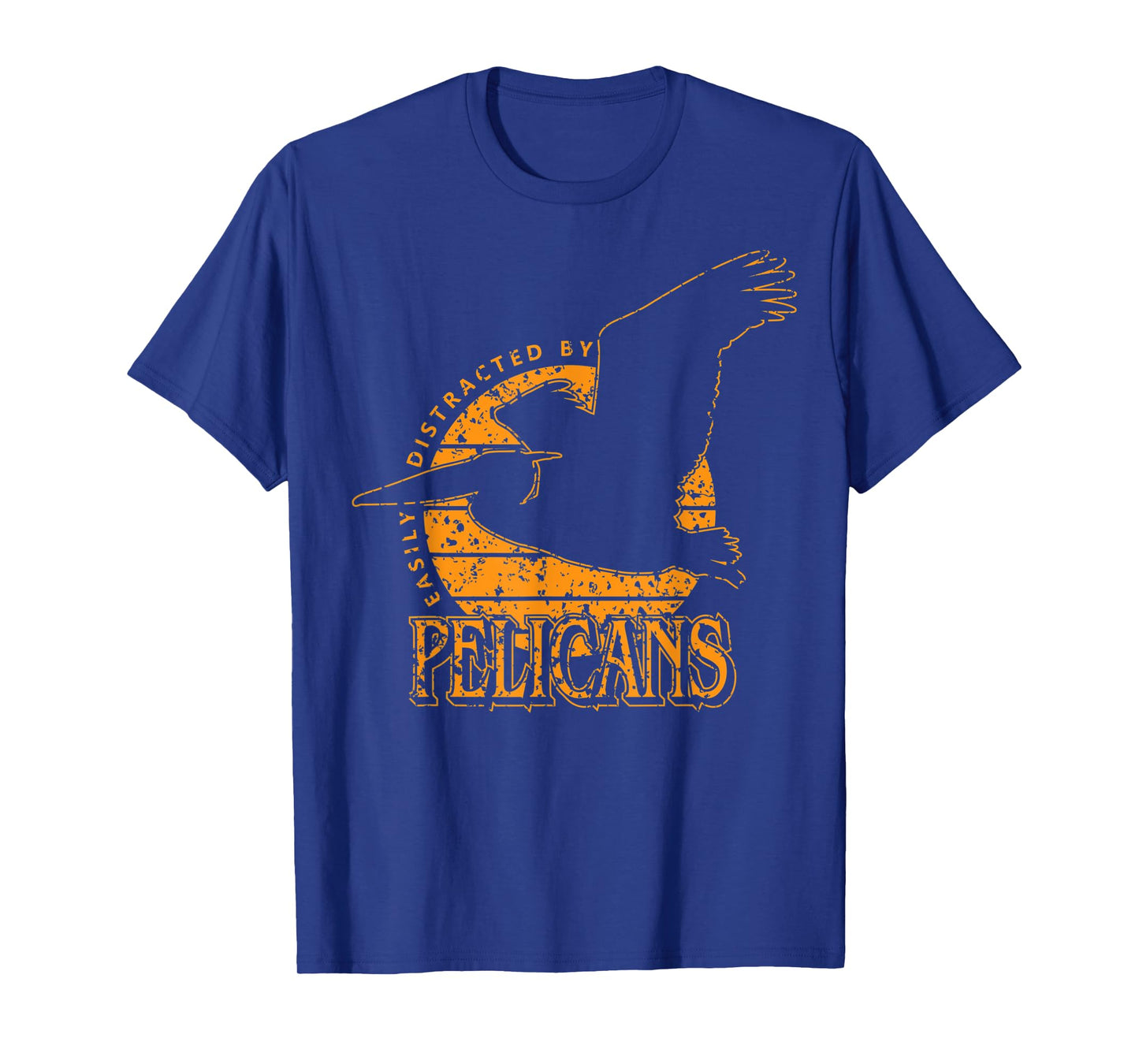 'Easily Distracted By Pelicans' Vintage Style T-Shirt
