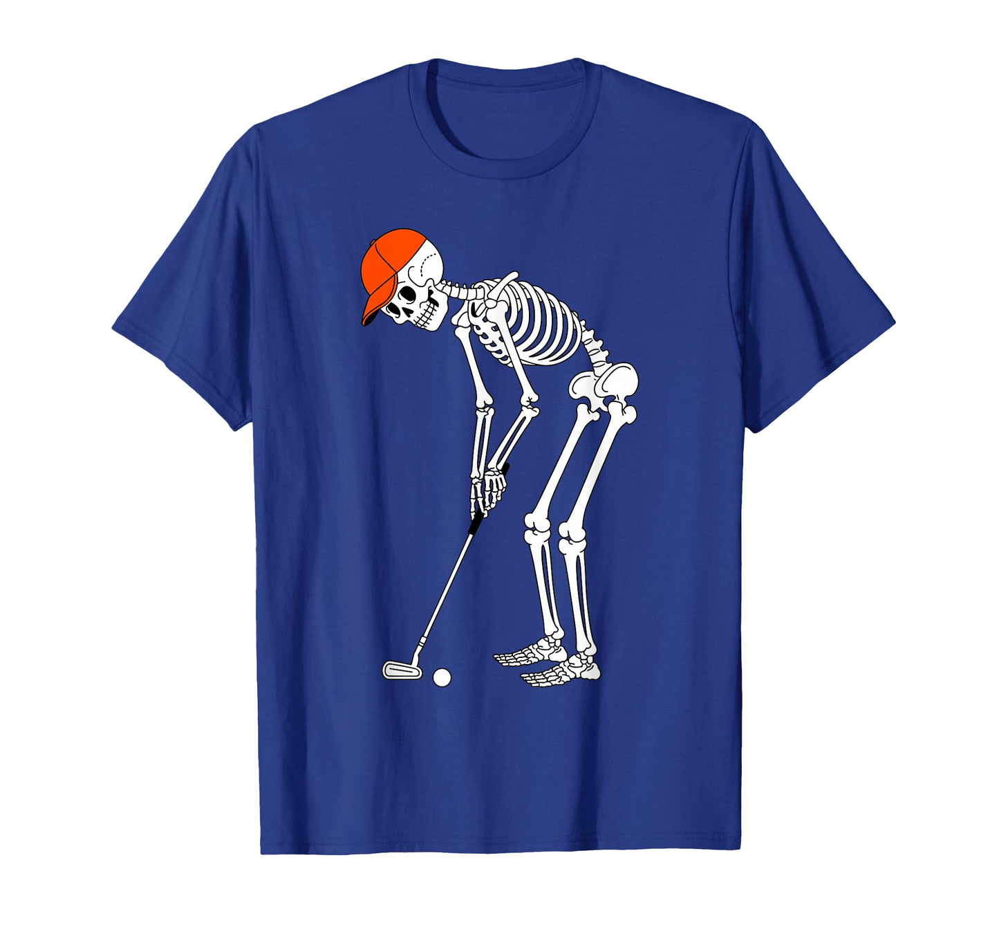 Halloween Skeleton Golf Golfing Sports Costume Golfer T-Shirt
