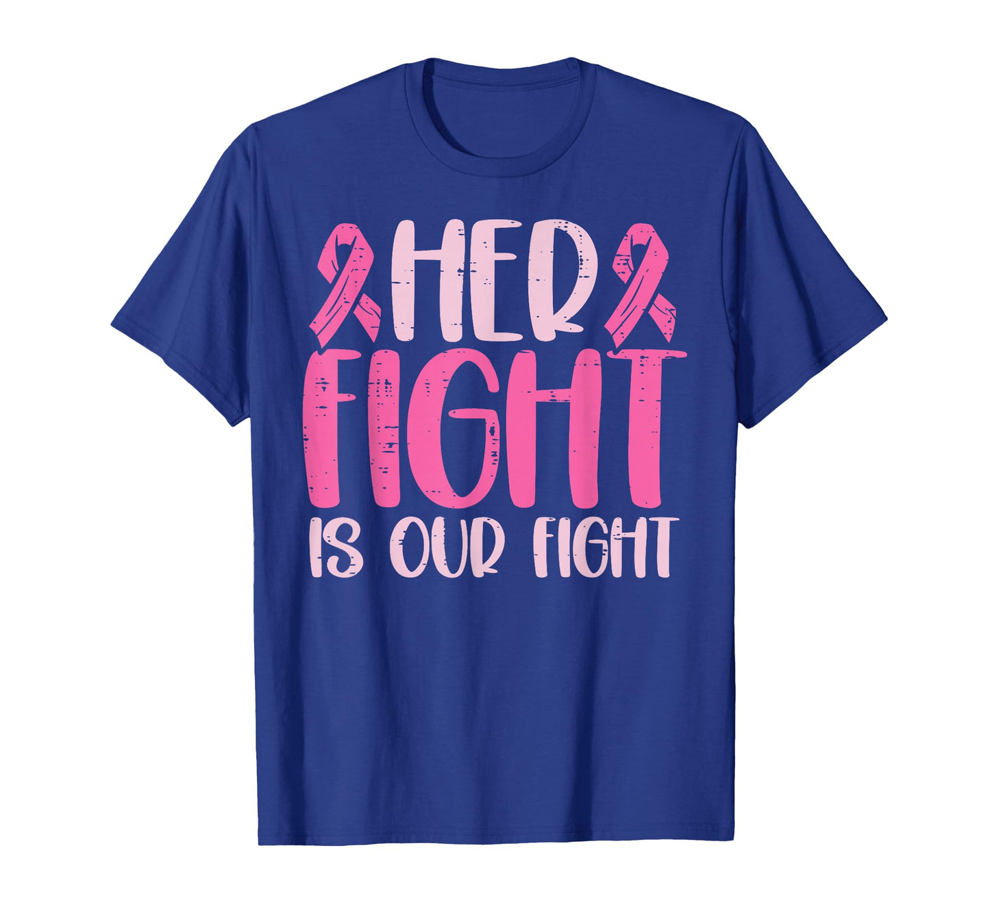 Her Fight Our Fight Family Breast Cancer Awareness Men Kid T-Shirt