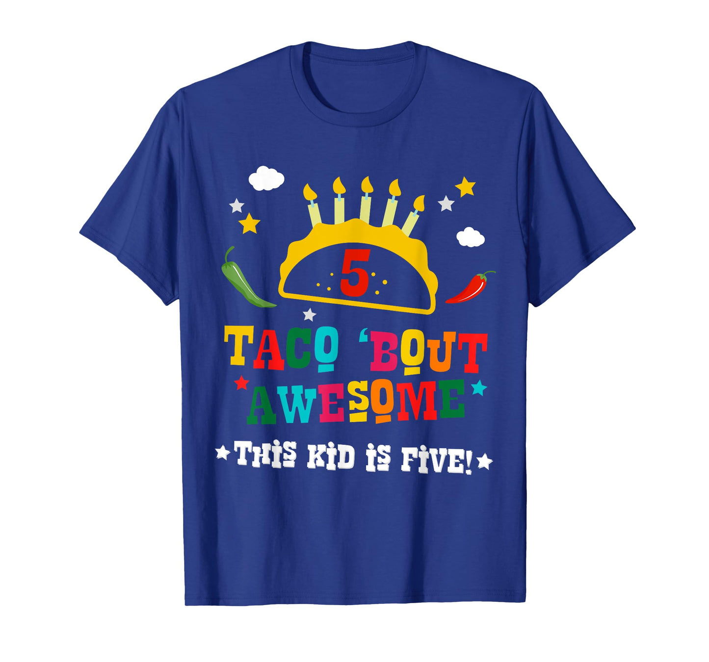 5th Birthday Taco Bout Awesome Shirt for Boys Party Tee Gift T-Shirt