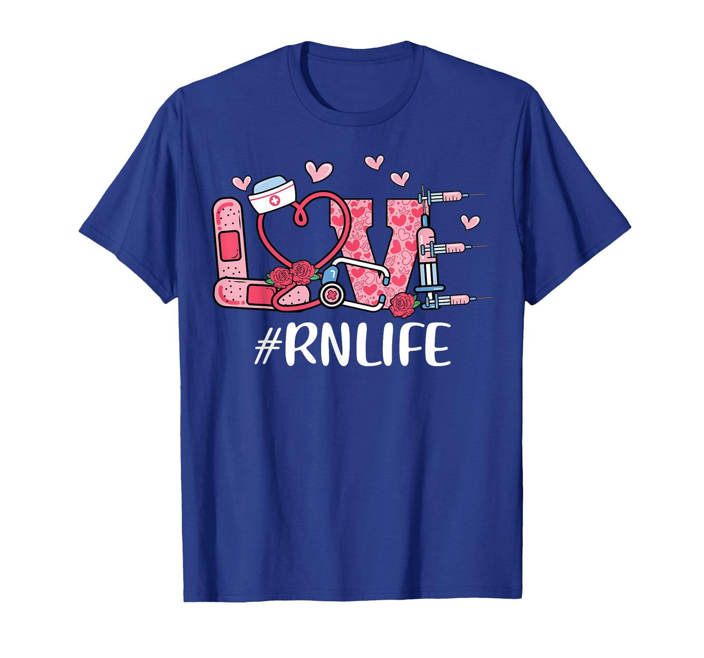 RN Registered Nurse Love Valentines Day Cute Women Heart T-Shirt
