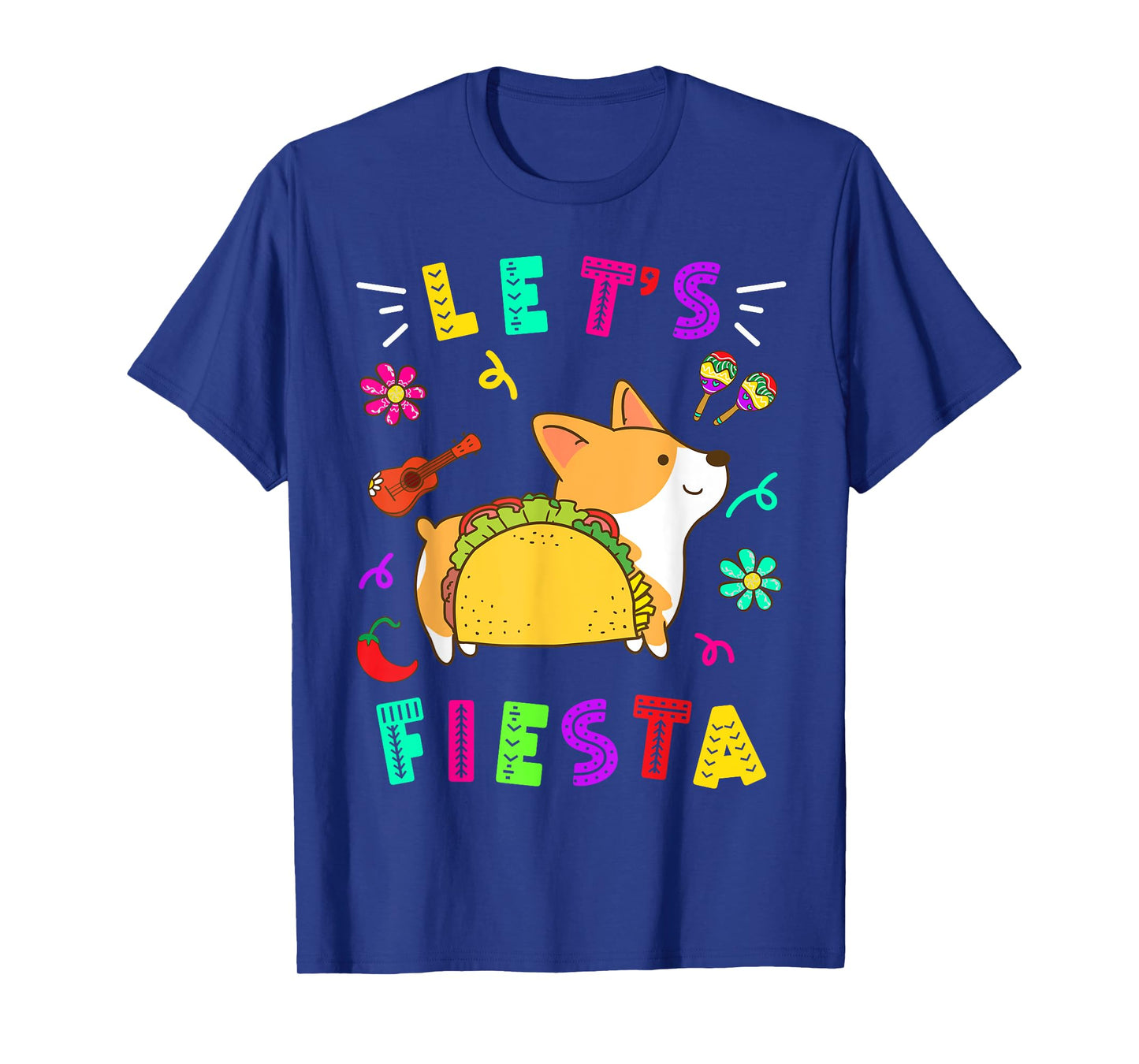 Cinco De Mayo Corgi Let’s Fiesta Camisa 5 De Mayo Mexican T-Shirt
