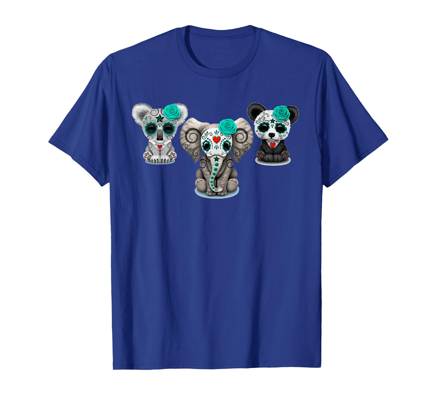 Cute Sugar Skull Animals Halloween T-Shirt