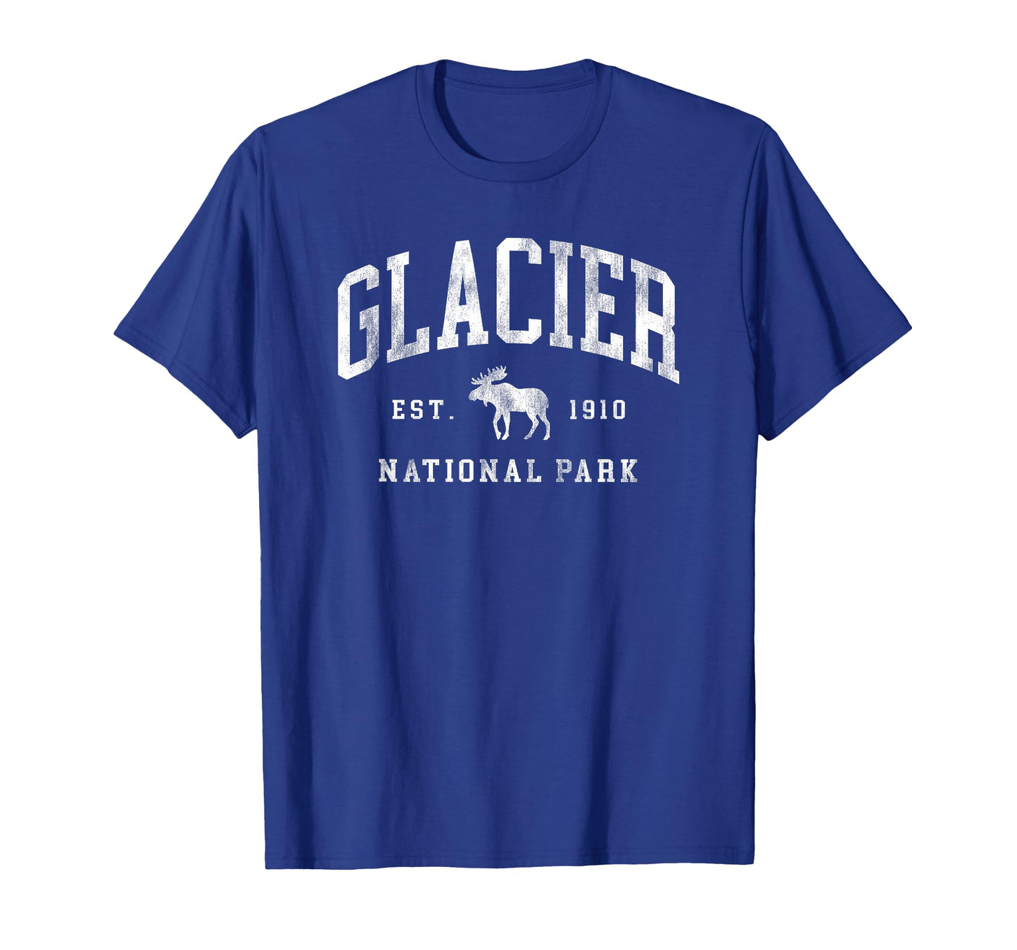 Retro Glacier National Park Est 1910 Mens Womens Hiking T-Shirt