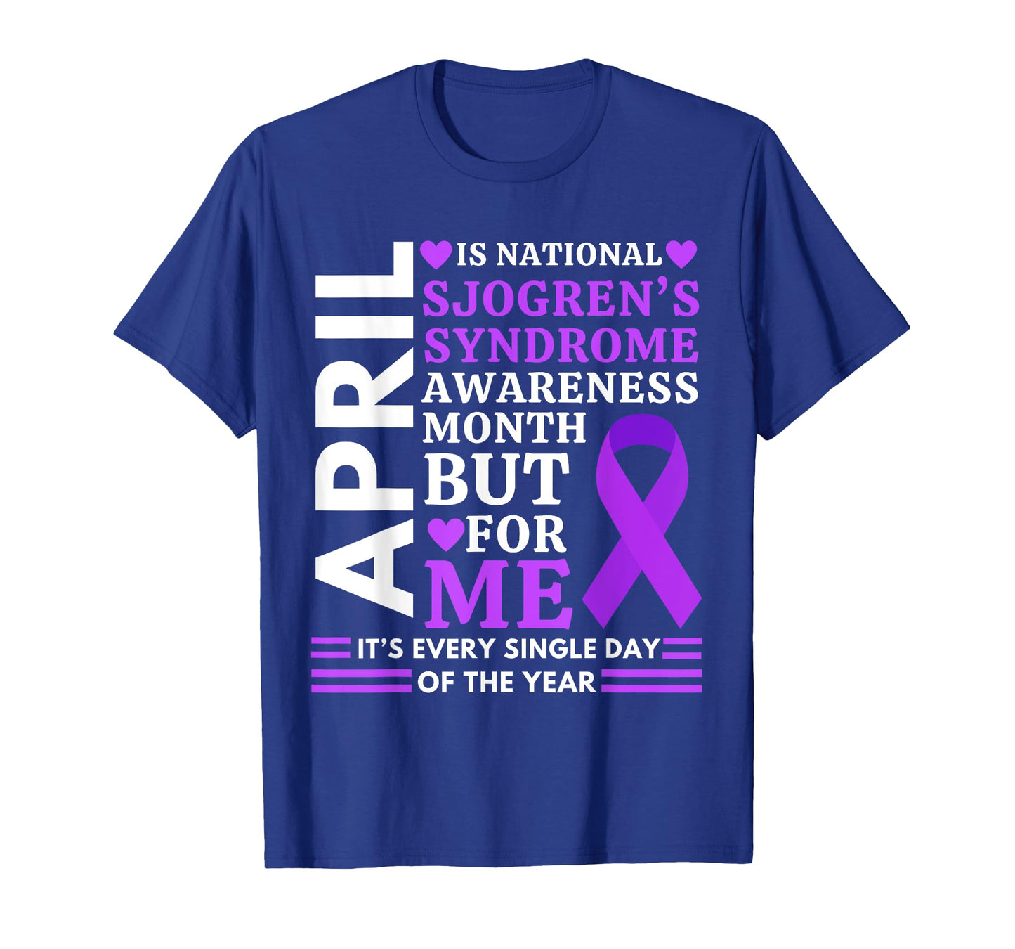 April Wear Purple Ribbon Sjögren's Syndrome Awareness T-Shirt