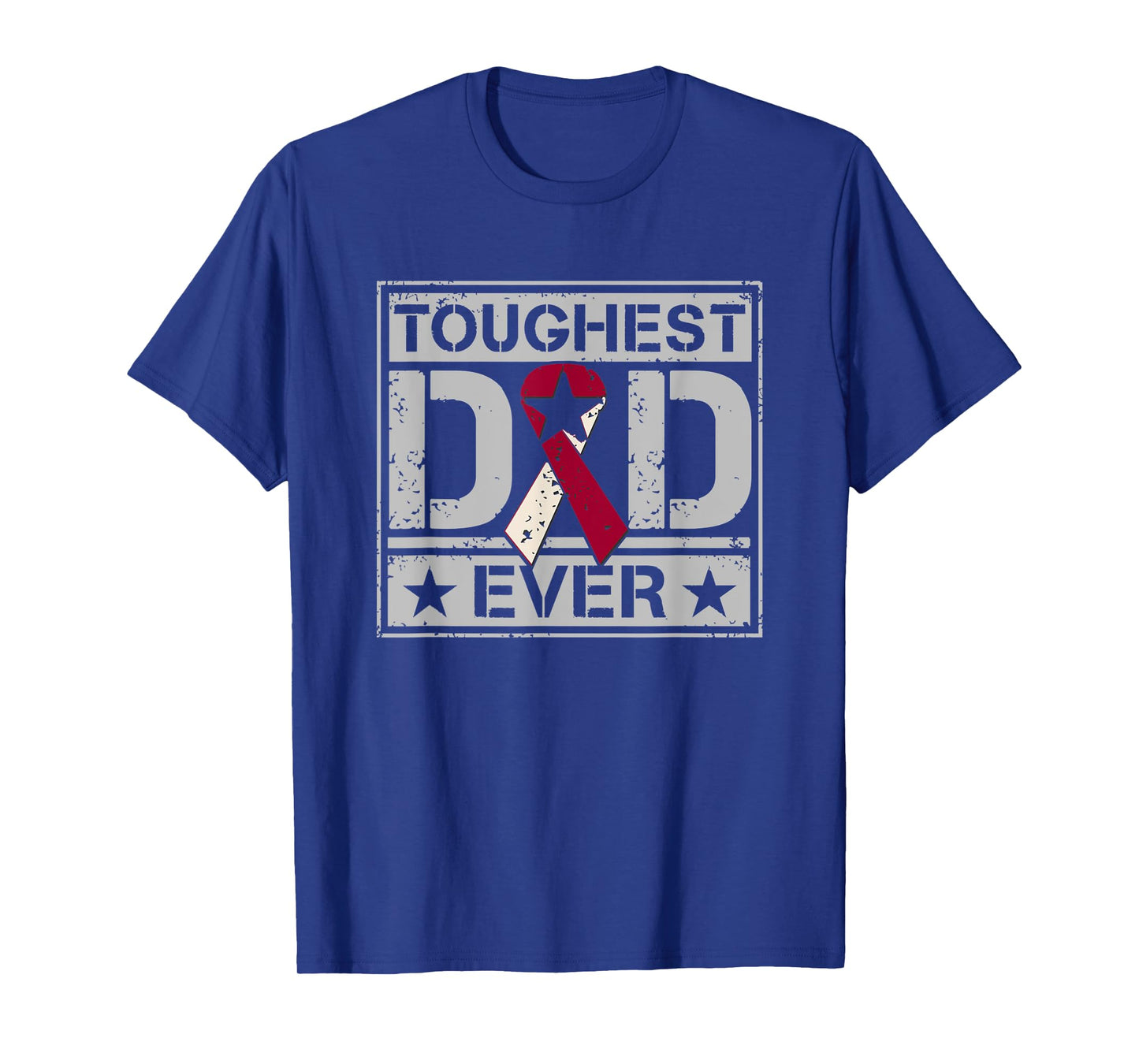 Mens Toughest Dad Ever - Head and Neck Cancer Awareness T-Shirt