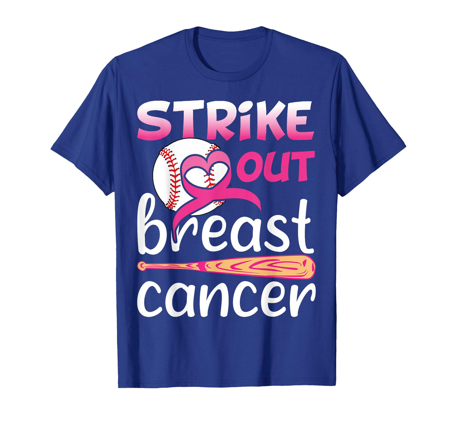Strike Out Breast Cancer Awareness Baseball Softball Fighter T-Shirt