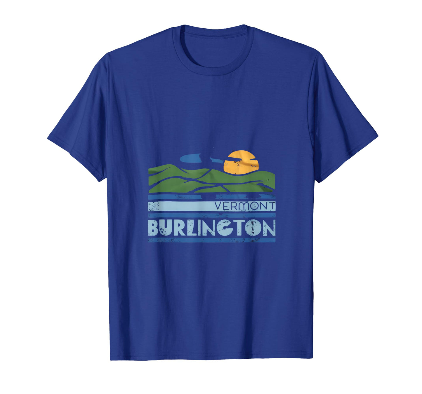 Vermont Burlington Retro Sunset Mountains T-Shirt