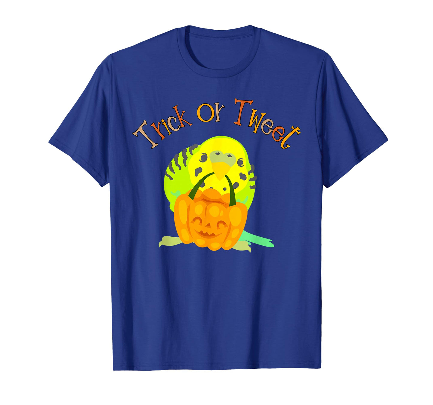 Trick Or Tweet Parakeet Budgie Mom Halloween Bird Owner T-Shirt