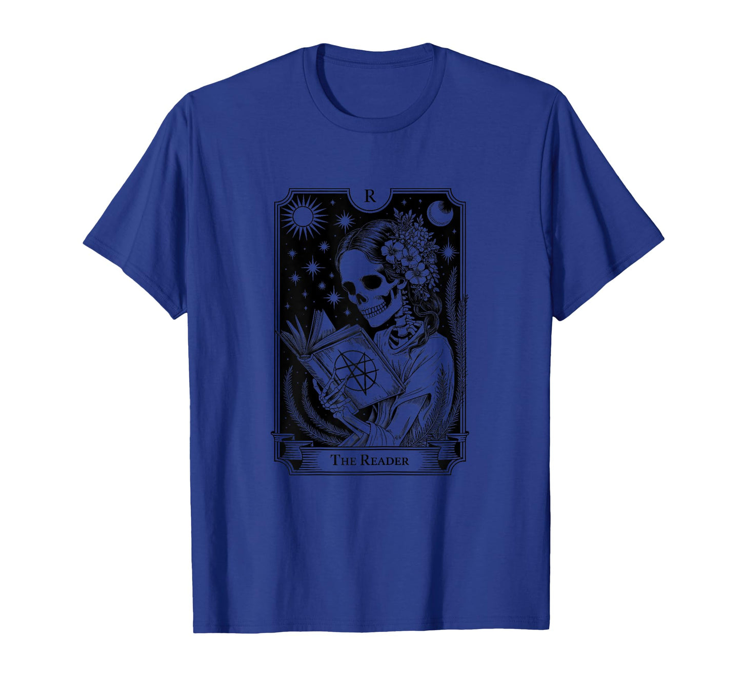 Tarot Card Reader Funny Skeleton Reading Wiccan Book Lovers T-Shirt