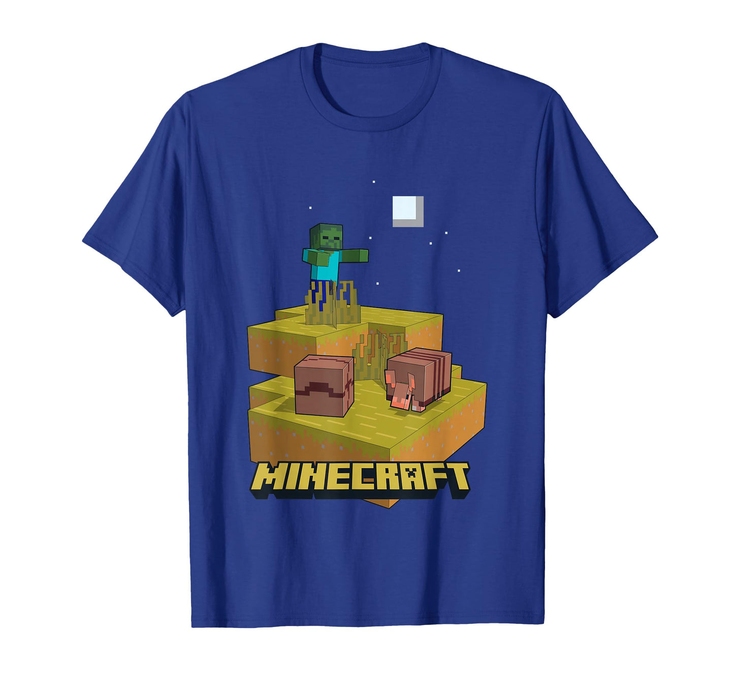 Minecraft Zombie At Night Amongst Armadillos T-Shirt