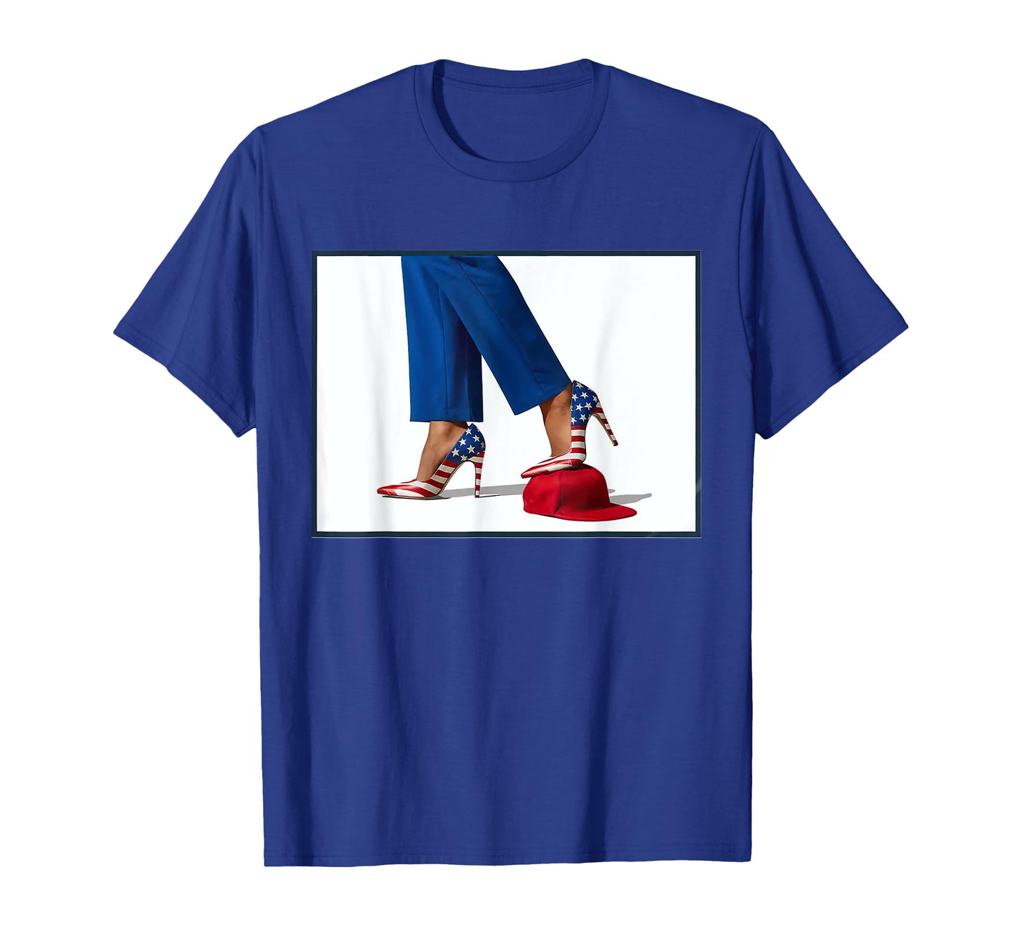 Kamala Harris High Heels Stepping On Red Maga Hat T-Shirt