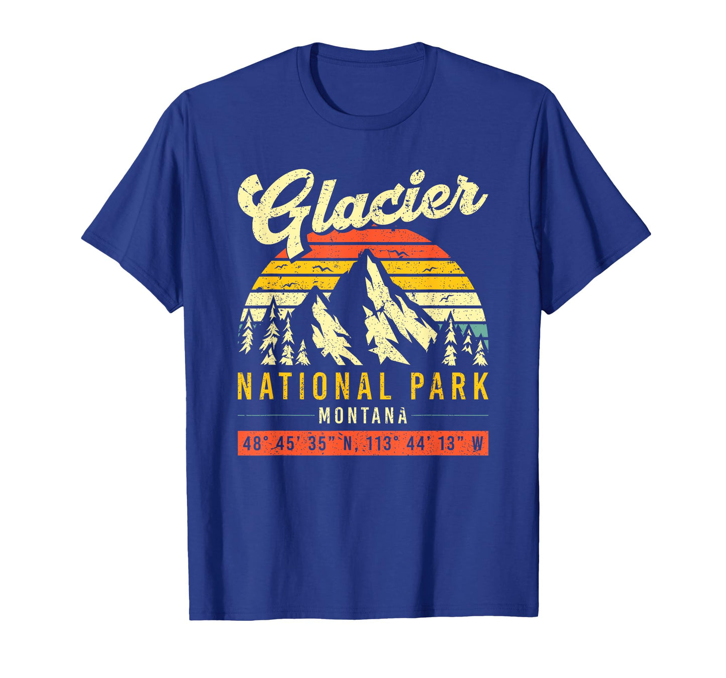 Glacier Montana Vintage Retro National Park T-Shirt