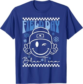 Field Day Trip Blue Team Color Game Competition Girls Boys T-Shirt