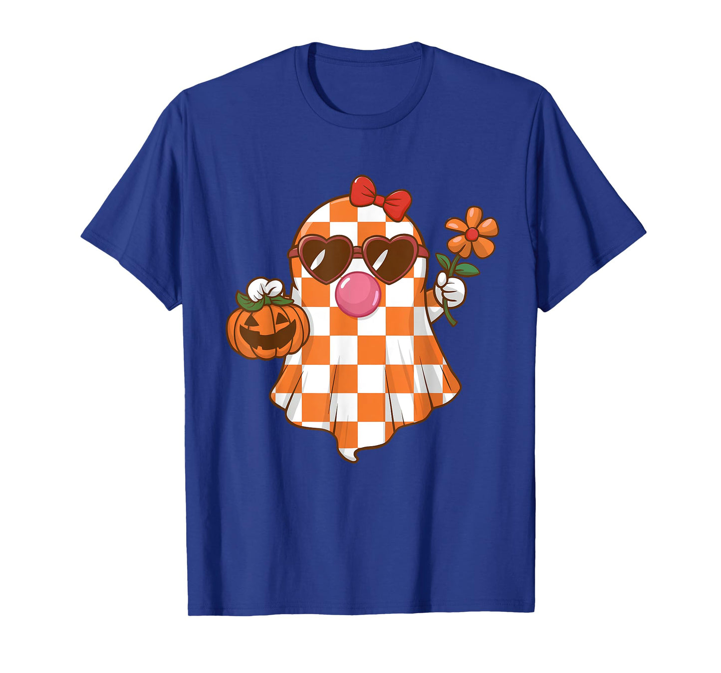 Cute Ghost Blowing Bubble Halloween Bougie Costume Girls Kid T-Shirt
