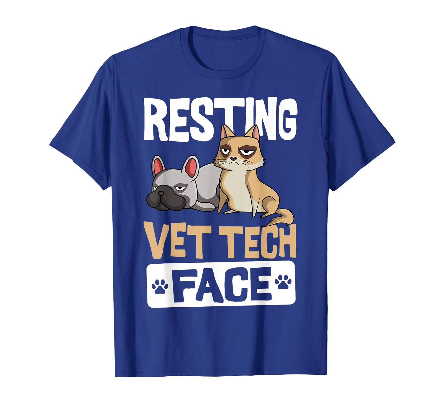 Resting Vet Tech Face Veterinary Assistant T-Shirt