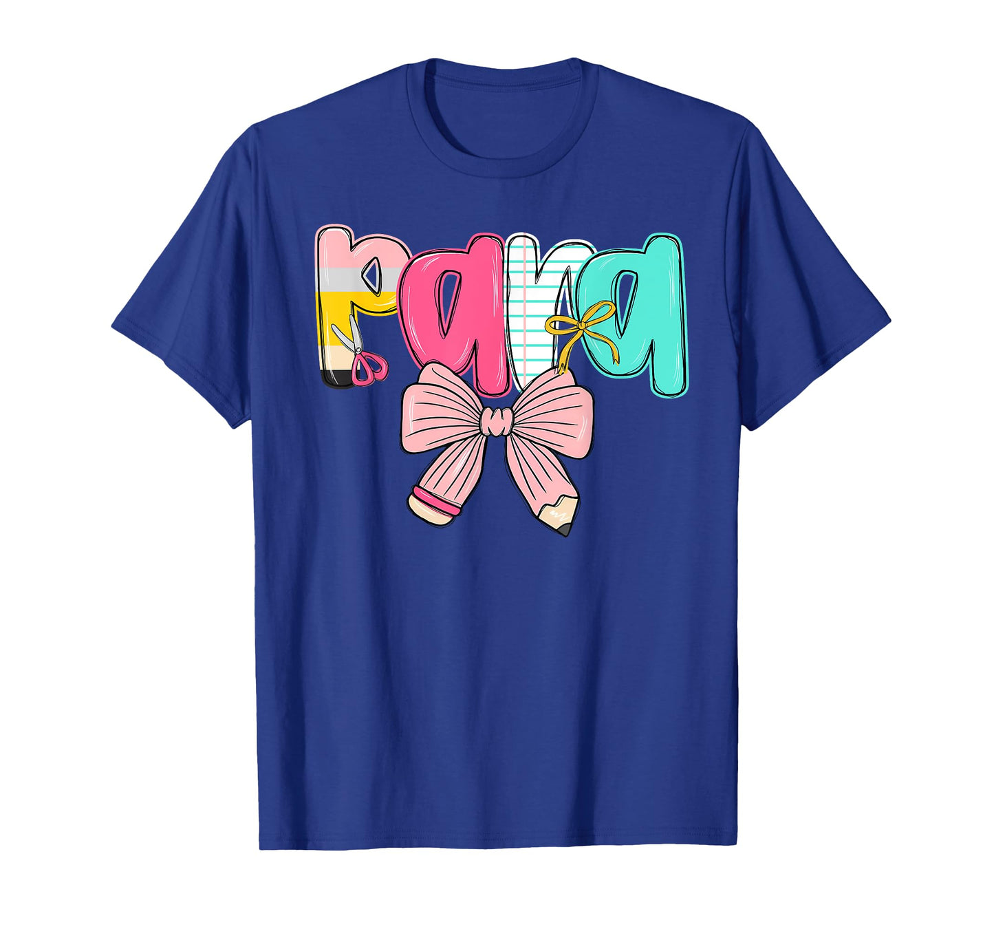 Para Teacher Coquette Bow Pencil Back To School First Day T-Shirt