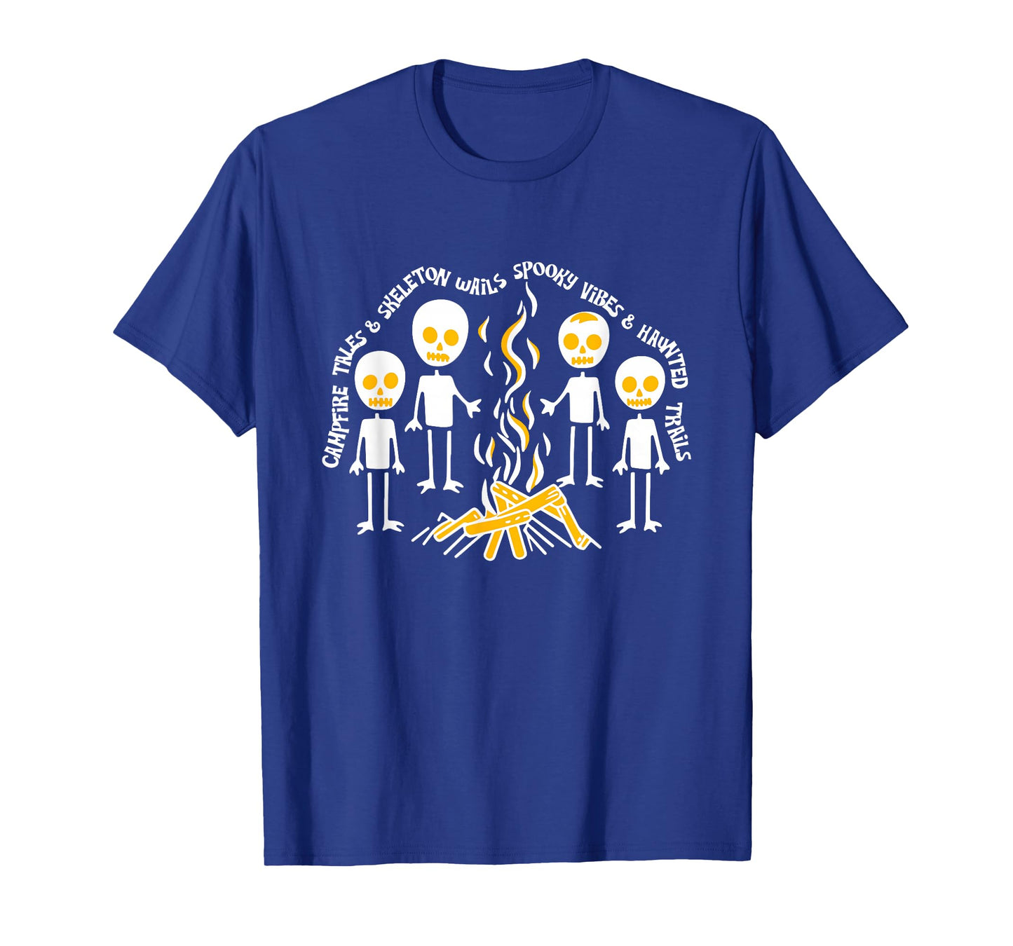 Skeleton Campfire Halloween Spooky Camping Crew Skeleton T-Shirt