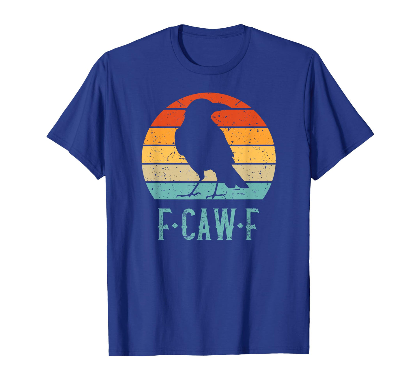 F-Caw-F Black Crow Black Bird Retro Sunset Vintage F-Caw-F T-Shirt