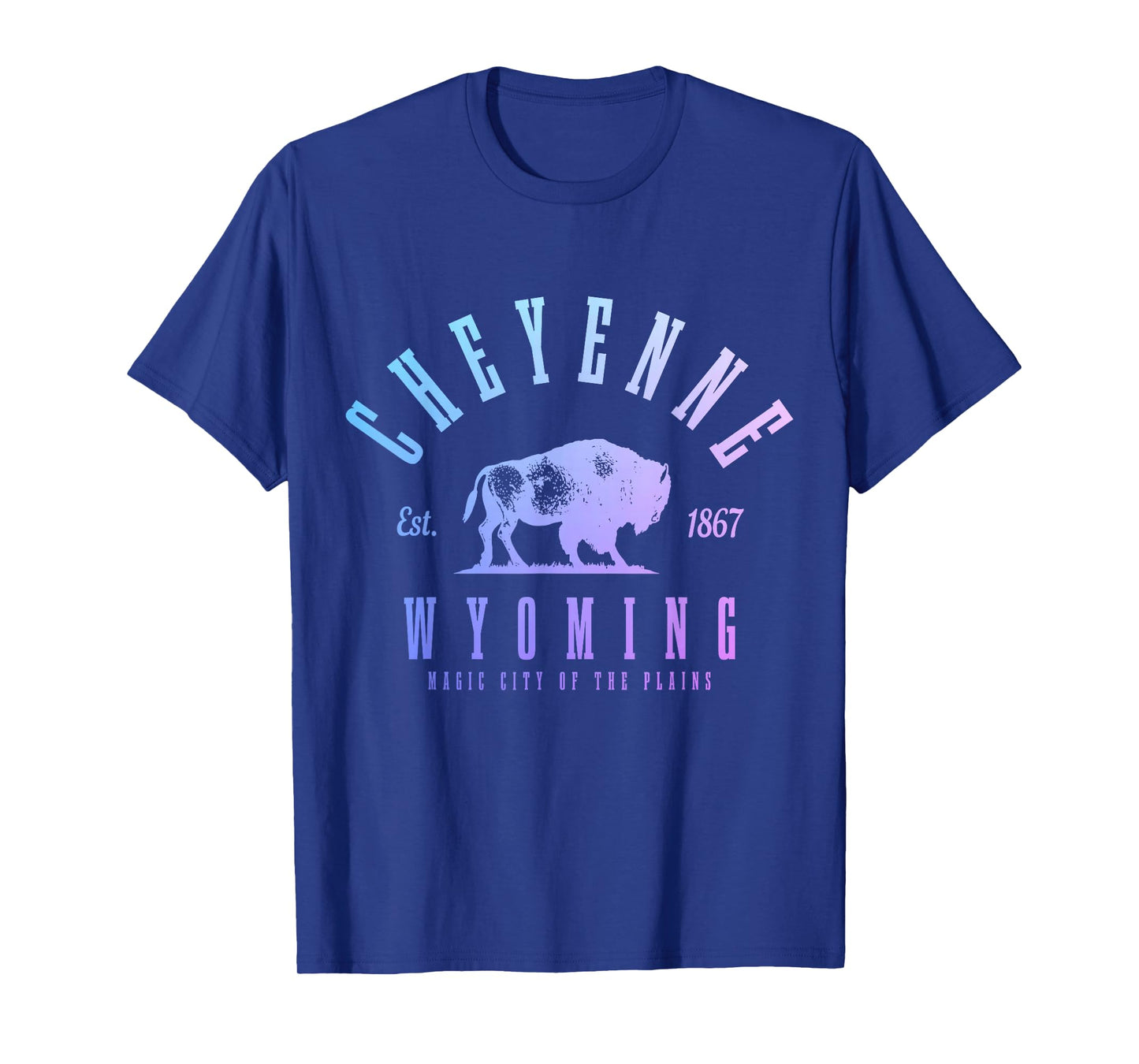 Cheyenne Wyoming, Est. 1867 Cowboy State Bison Vintage Pride T-Shirt