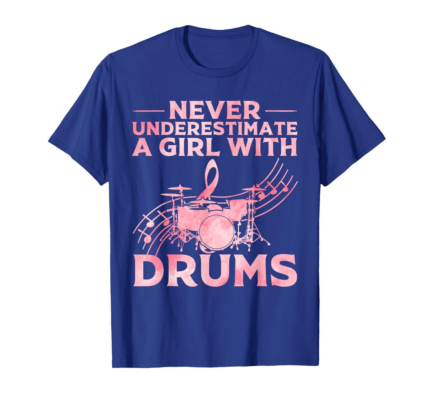 Funny Drummer Art For Girls Women Drumming Drum Set Drummer T-Shirt