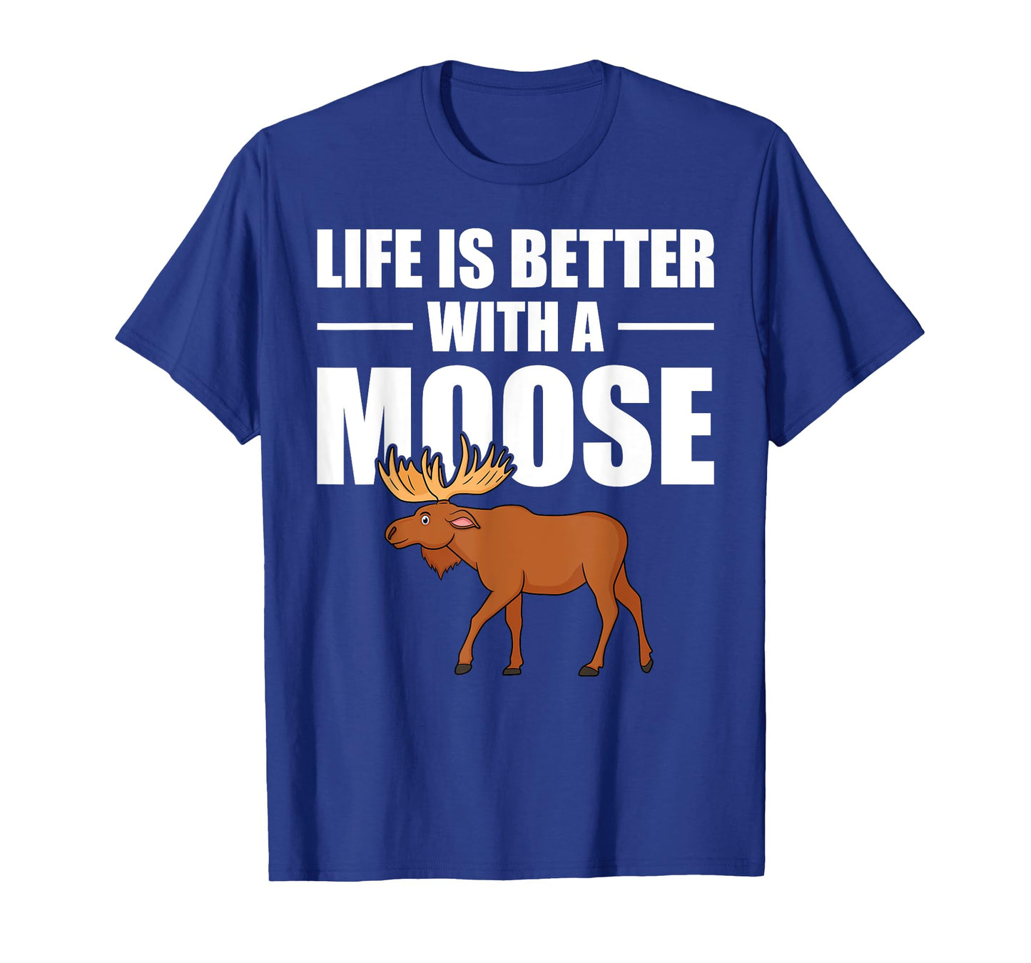 Funny Moose Design For Men Women Boys Mammal Animal Apparel T-Shirt, Black