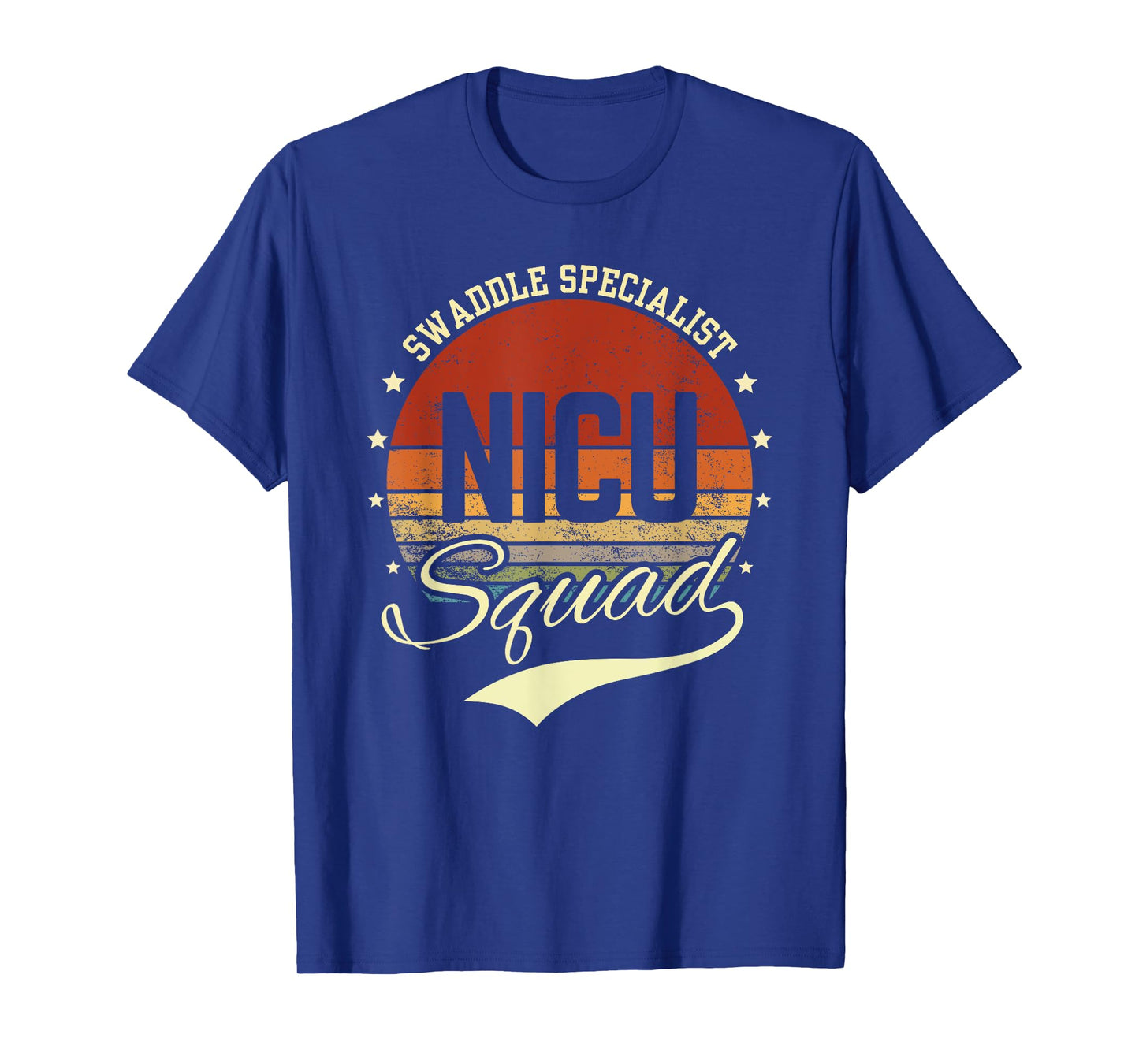Swaddle Specialist NICU Mother Baby Nurse Retro NICU Squad T-Shirt
