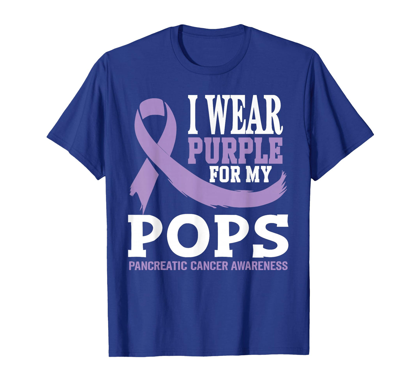 I Wear Purple For My Pops Pancreatic Cancer Awareness T-Shirt