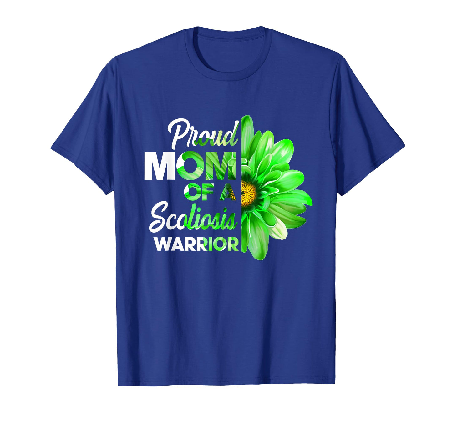 Proud Mom Of A Scoliosis Warrior Green Ribbon Awareness T-Shirt