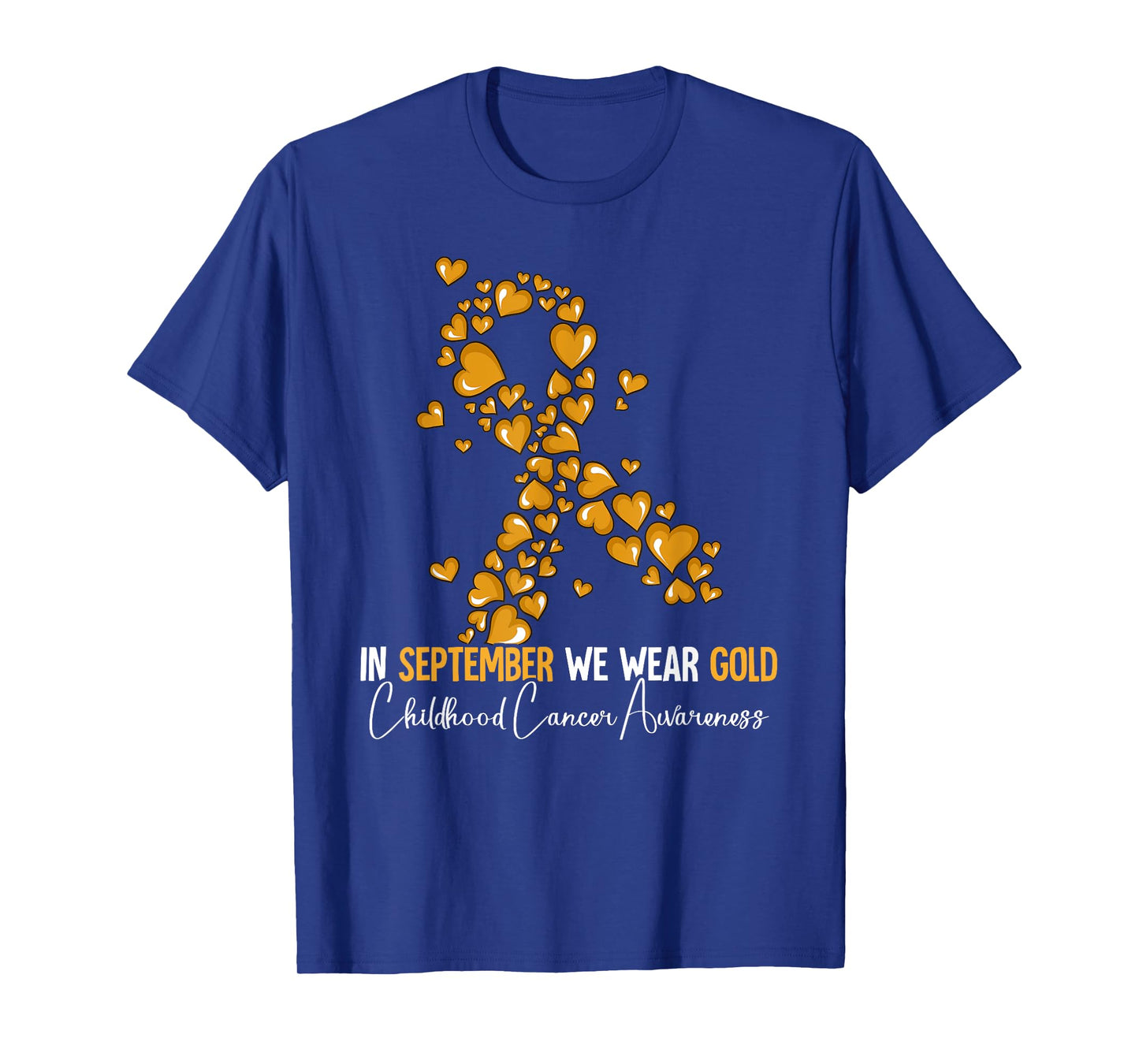 In September We Wear Gold Childhood Cancer Awareness T-Shirt