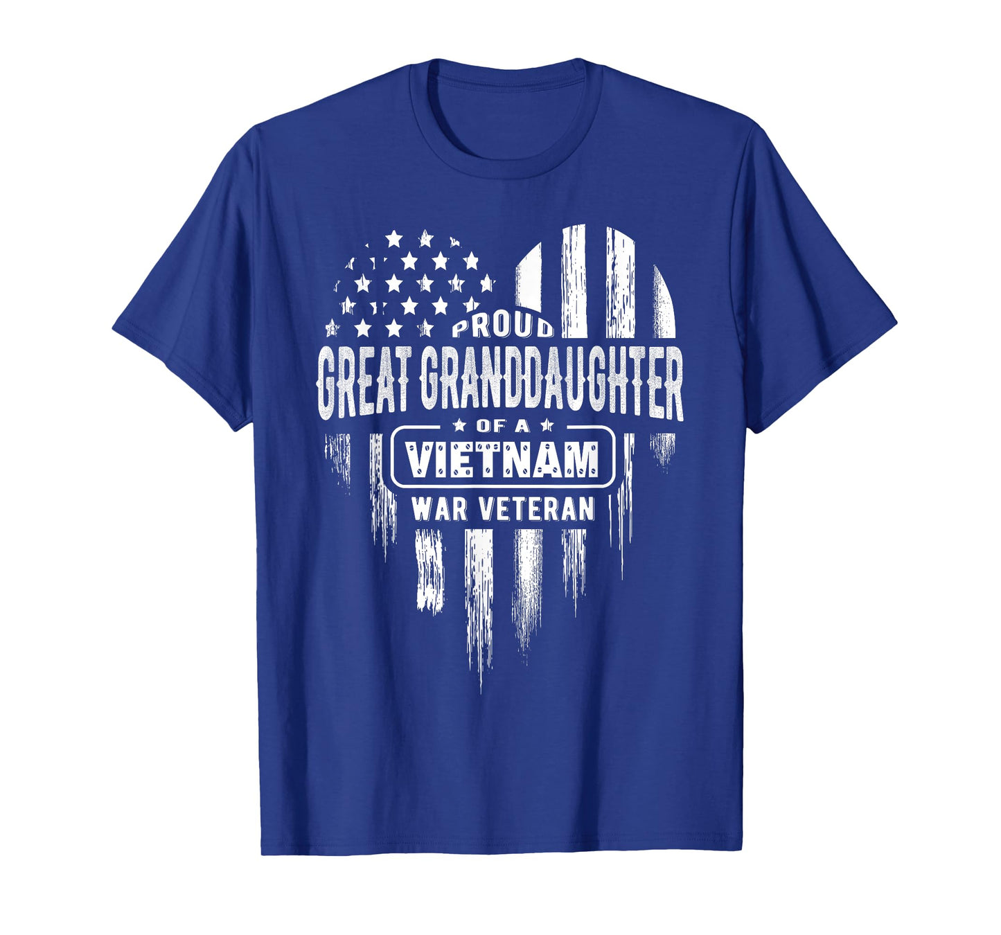 Proud Great Granddaughter Vietnam War Veteran American Flag T-Shirt for Women Men