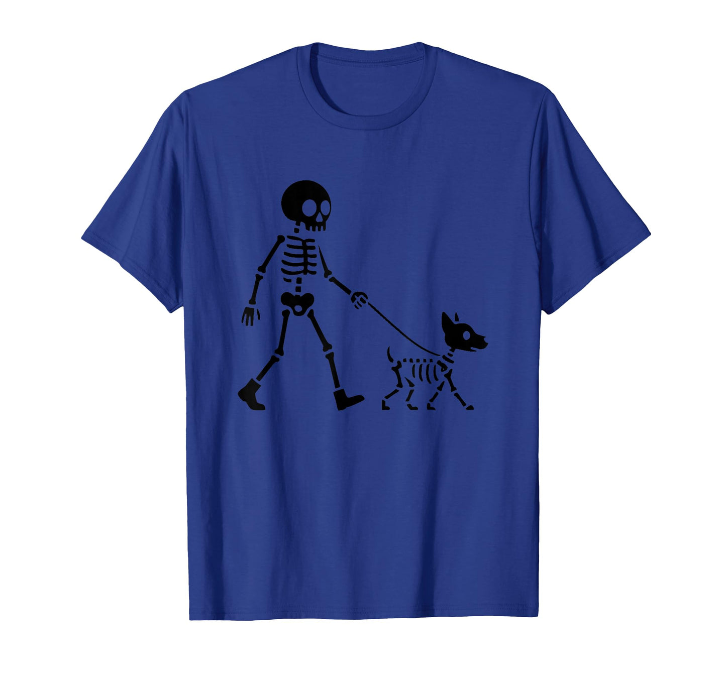 Happy Halloween Funny Skeleton Walking Cat Spooky Season T-Shirt