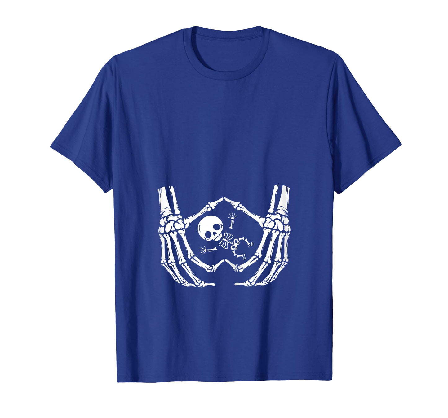 Happy Halloween Pregnant Baby Skeleton New Mom Spooky Season T-Shirt