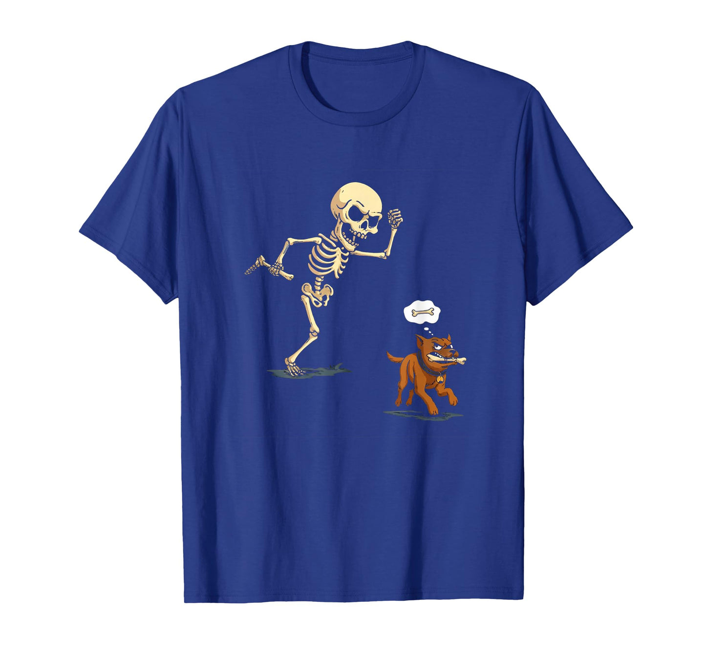 Labradabra Halloween Skeleton Dog Running Scared T-Shirt
