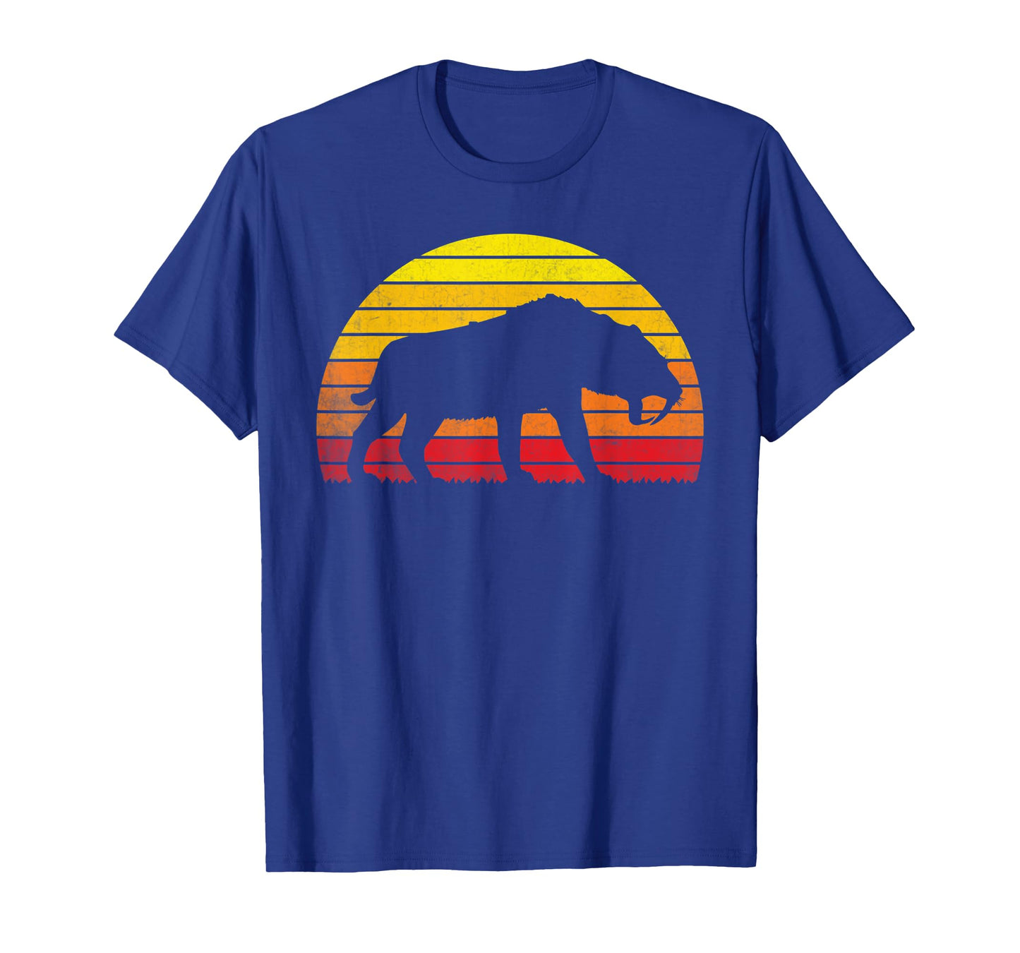 Smilodon Sunset Vintage Retro Saber-Toothed Tiger T-Shirt