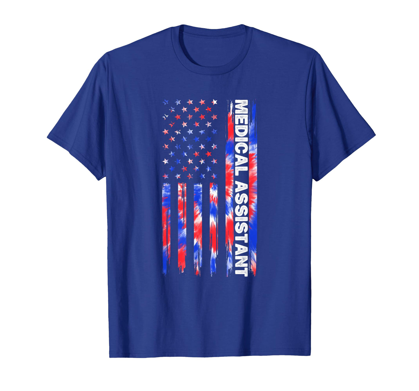 Medical Assistant Tie Dye American Flag 4th Of July MA USA T-Shirt
