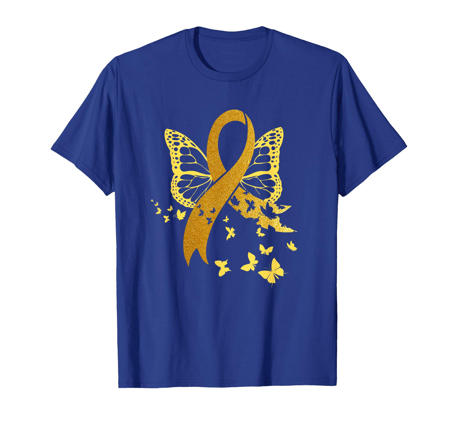 Childhood Cancer Awareness Gold Ribbon Butterfly Fighter T-Shirt